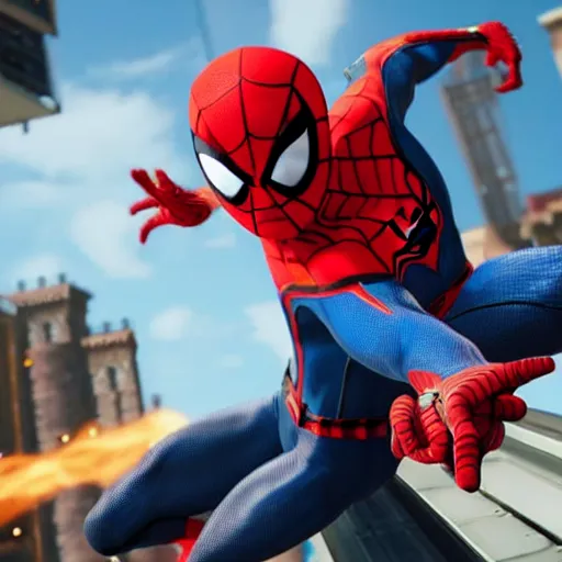 Prompt: Spider-Man in Super Smash Bros Ultimate, high detail