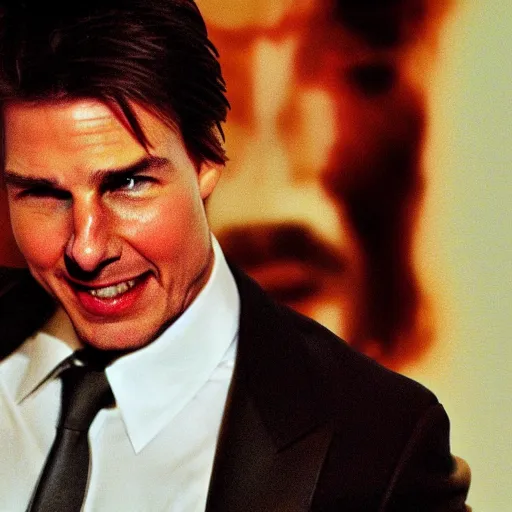 Image similar to tom cruise!!!!!!!! as mario, nintendo, hyperrealistic, film shot, photo