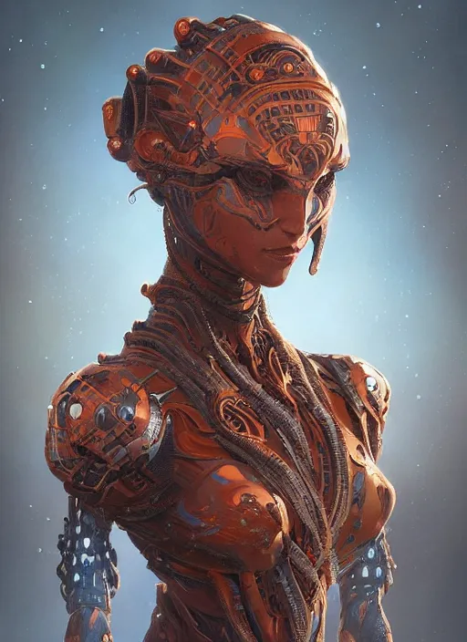 Prompt: symmetry!! portrait of copper pipe alien in the style of horizon zero dawn, machine face, intricate, elegant, highly detailed, digital painting, artstation, concept art, smooth, sharp focus, illustration, art by artgerm and greg rutkowski and alphonse mucha, 8 k