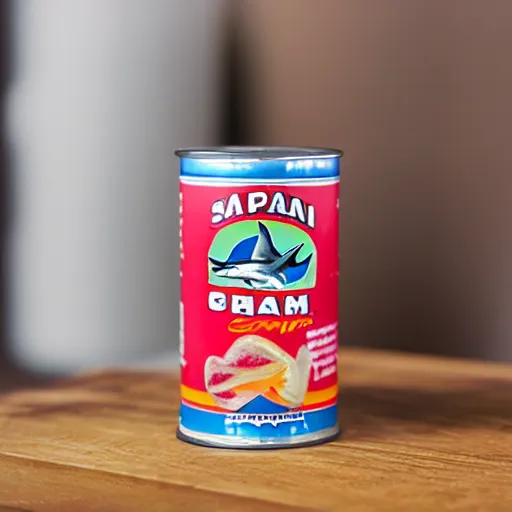 Image similar to Can of Spam with shark logo