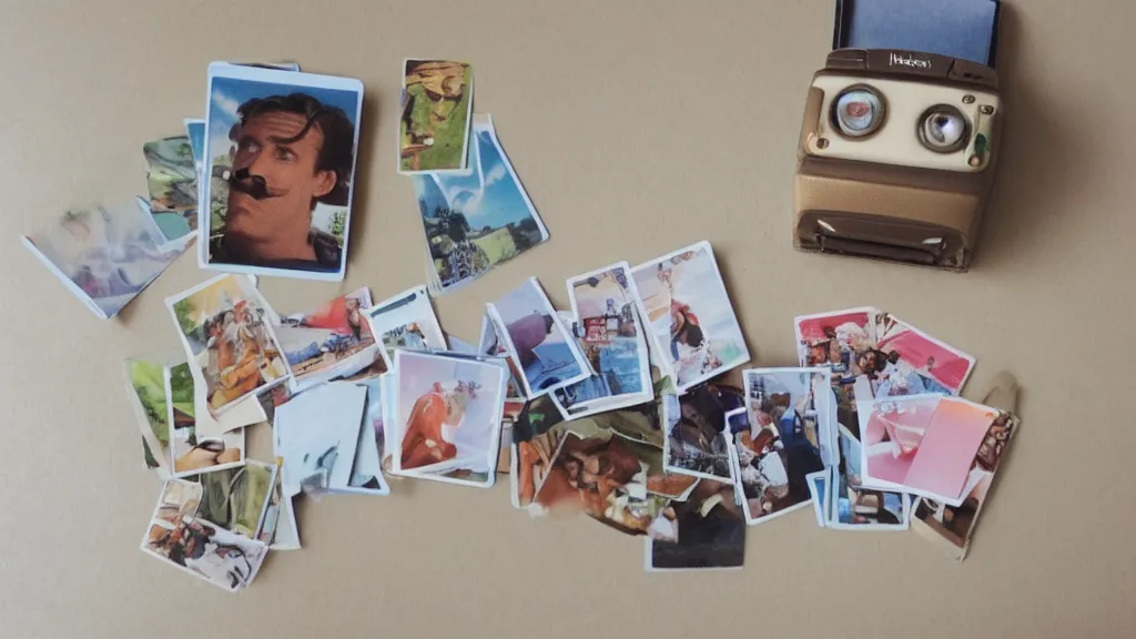 Image similar to instax unworkable moustache diorama