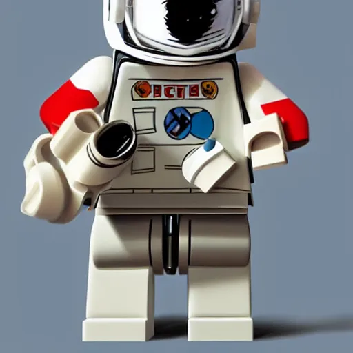 Image similar to lego astronaut by goro fujita, realism, sharp details, cinematic