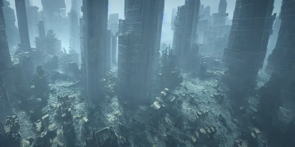 Prompt: a photo of 8k sunken skyscrapers in the bottom of the ocean, cinematic lighting, trending on artstation, 4k, hyperrealistic, focused, extreme details, unreal engine 5, cinematic, masterpiece