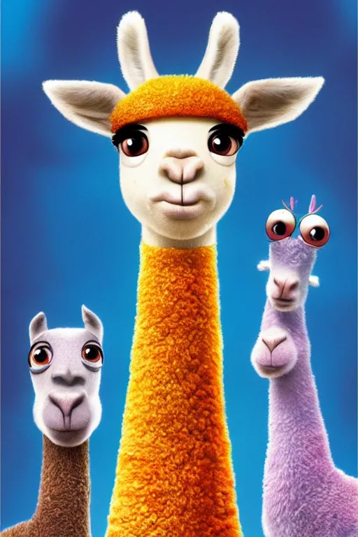 Prompt: Magical Llama, Pixar movie, DVD cover