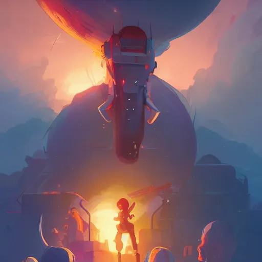 Image similar to hero world close encounters of the third kind, behance hd by jesper ejsing, by rhads, makoto shinkai and lois van baarle, ilya kuvshinov, rossdraws global illumination