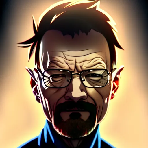 Image similar to walter white, portrait shinkai makoto studio ghibli studio key hideaki anno sakimichan stanley artgerm lau rossdraws james jean marc simonetti elegant highly detailed digital painting artstation pixiv