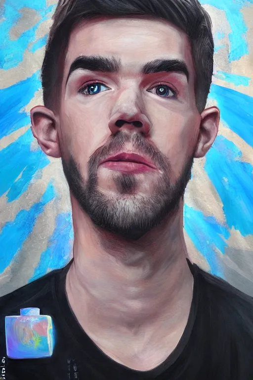 Prompt: Sean McLoughlin, Jacksepticeye, Irish Youtuber, solo portrait, body builder gigachad 🎨🖌️