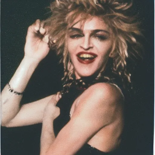 Image similar to polaroid of madonna from the 80s