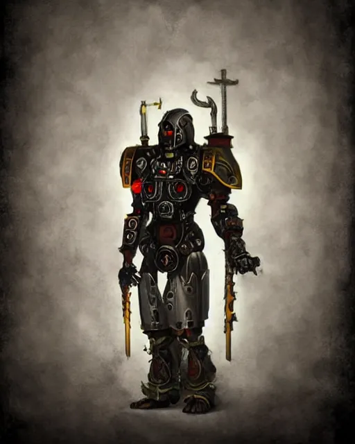 Image similar to a cyborg furry priest in the style of warhammer 4 0 k in the style of grimdark fantasy trending on artstation deviantart pinterest furaffinity detailed realistic hd 8 k high resolution