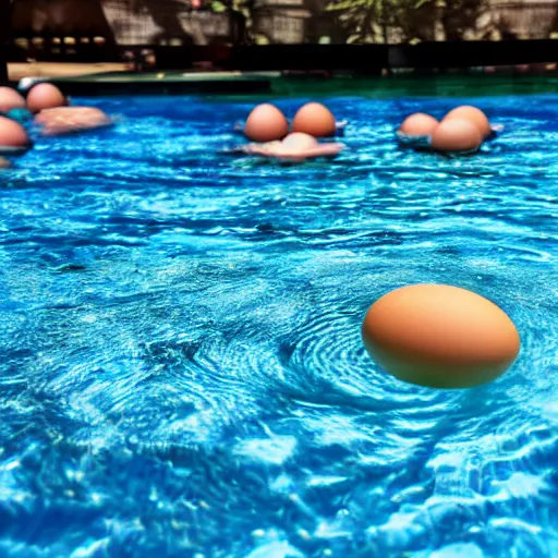 Prompt: swimming in an egg