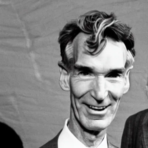 Prompt: Bill Nye at the bombing of Hiroshima