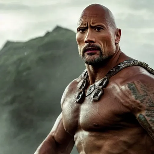 Image similar to dwayne johnson in vikings 4 k quality super realistic