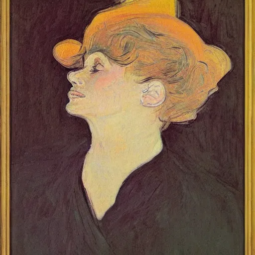 Image similar to portrait of julia roberts, by henry de toulouse lautrec