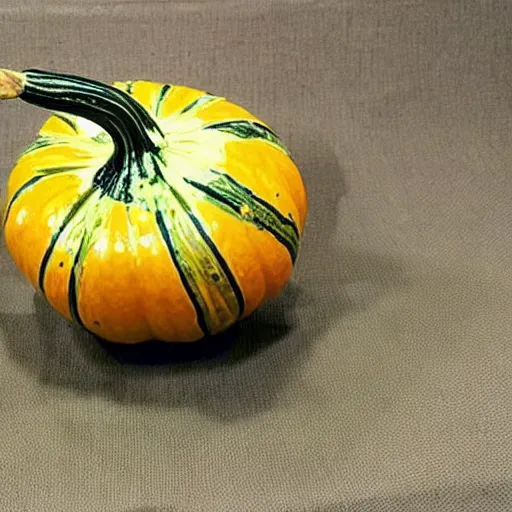 Image similar to a gourd shaped to look like amber heard intercross hybrid mix intercross hybrid mix