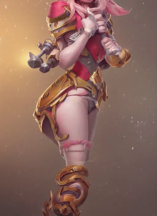 Image similar to poppy, from league of legends, au naturel, hyper detailed, digital art, trending in artstation, cinematic lighting, studio quality, smooth render, unreal engine 5 rendered, octane rendered, art style by klimt and nixeu and ian sprigger and wlop and krenz cushart