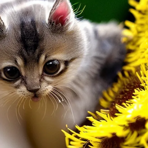 Image similar to photo of a bee that looks like a kitten