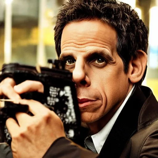 Image similar to robot Ben Stiller, photo, detailed, 4k