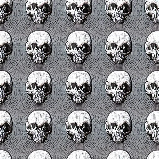 Image similar to seamless creepy myzelium pattern with skull-like shapes hidden within quality texture