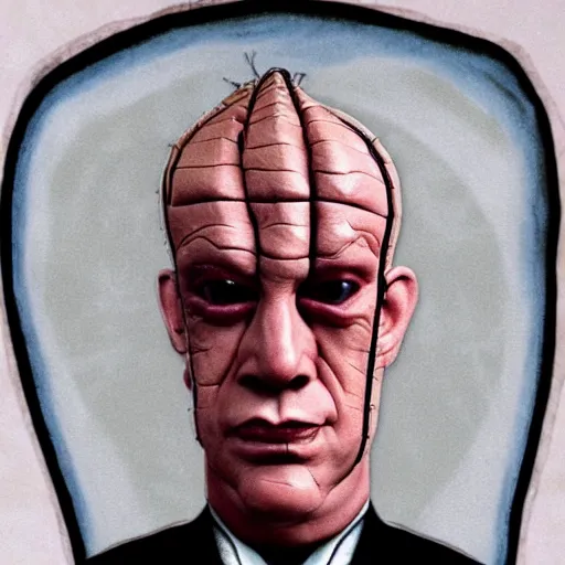 Prompt: benjamin netanyahu as pinhead from hellsraiser, highly detailed