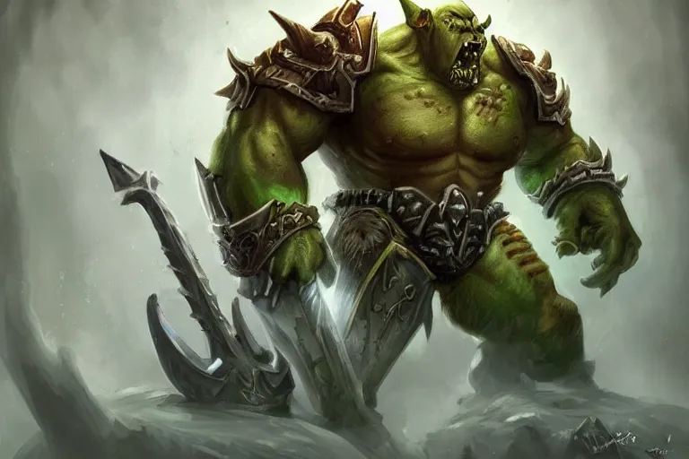 Image similar to orc, world of warcraft, trending on art station, fantasy, smooth