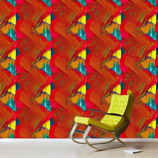 Image similar to red, yellow, orange, abstract painting, wallpaper pattern