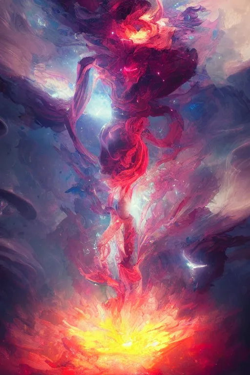 Prompt: a human fractal tornado by artgem and greg rutkowski, vivid colors, trippy, nebula, trending on artstation