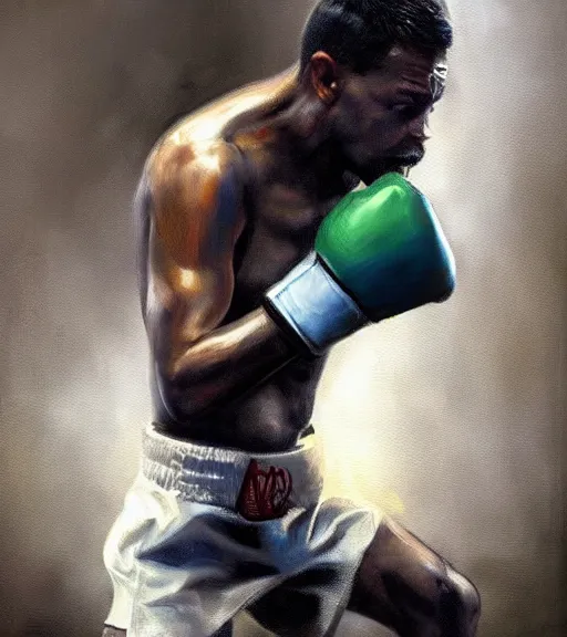 Prompt: high quality high detail painting by alberto mielgo and jaime jones, illegal boxing, cinematic, hd