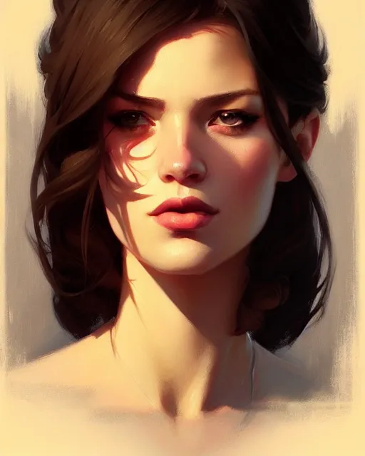 Prompt: stylized portrait of an artistic pose, composition, young fancy lady, realistic shaded, fine details, realistic shaded lighting poster by aykutmakut, yilya kuvshinov, magali villeneuve, artgerm, jeremy lipkin and michael garmash and rob rey