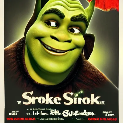 Image similar to vintage movie poster for shrek,