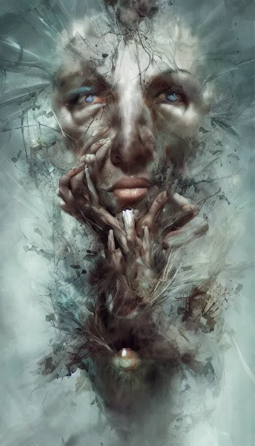 Image similar to portrait of a digital shaman, by ryohei hase