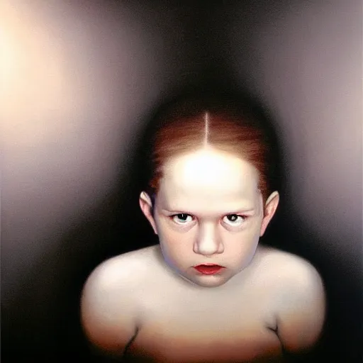 Prompt: a painting by Gottfried Helnwein