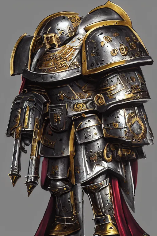 Image similar to armor portrait heros warhammer 4 0 k horus heresy fanart - the primarchs emperor by johannes helgeson animated with vfx concept artist & illustrator global illumination ray tracing hdr fanart arstation zbrush central hardmesh 8 k octane renderer comics stylized