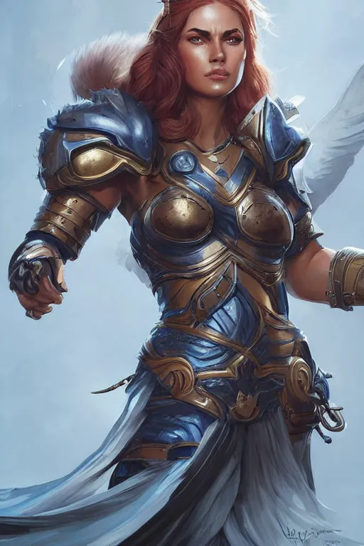 Image similar to amazon valkyrie athena, d & d, fantasy, portrait, highly detailed, headshot, digital painting, trending on artstation, concept art, sharp focus, illustration, art by artgerm and greg rutkowski and magali villeneuve