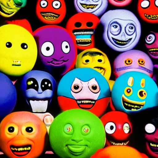 Prompt: 8 0's madballs toys on the beatles album cover, 8 k resolution, hyperdetailed, surrealism