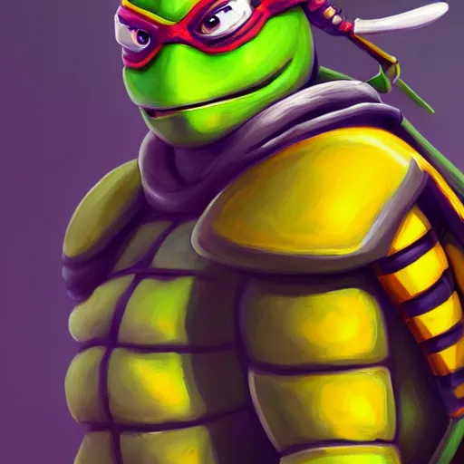 Prompt: closeup painting of cute bee tmnt with themed armor, portrait, hyperdetailed, artstation, cgsociety, 8 k, by tangerine dream