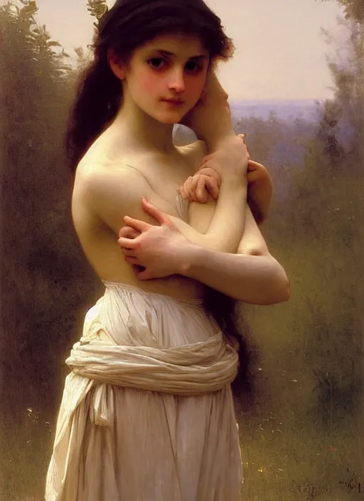 Image similar to most beautiful painting in the world by william - adolphe bouguereau, john singer sargent