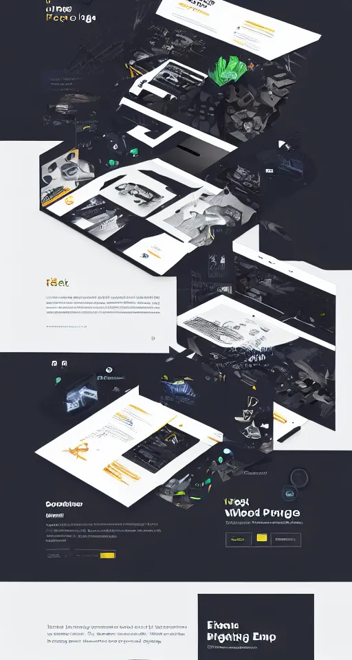 Prompt: landing page of a 3 d creative and experimental printing bussines, web design, concept, awwwards, experimental