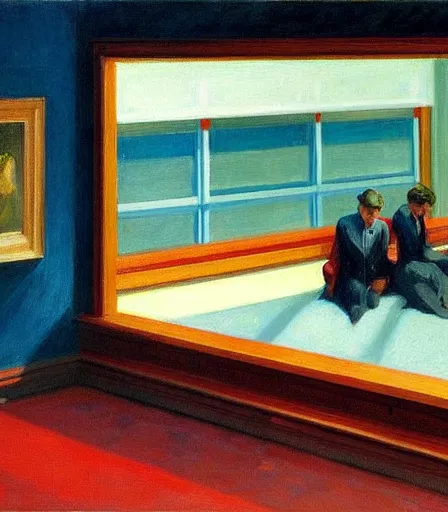 Image similar to impressive high quality high detail painting by edward hopper, hd,