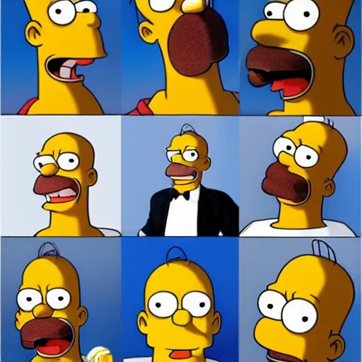 Prompt: a real life homer simpson. photos photoshoot. trending on artstation