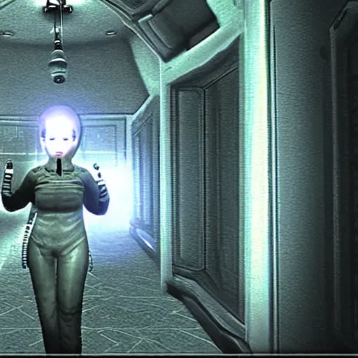 Prompt: screenshot of alma from f. e. a. r.