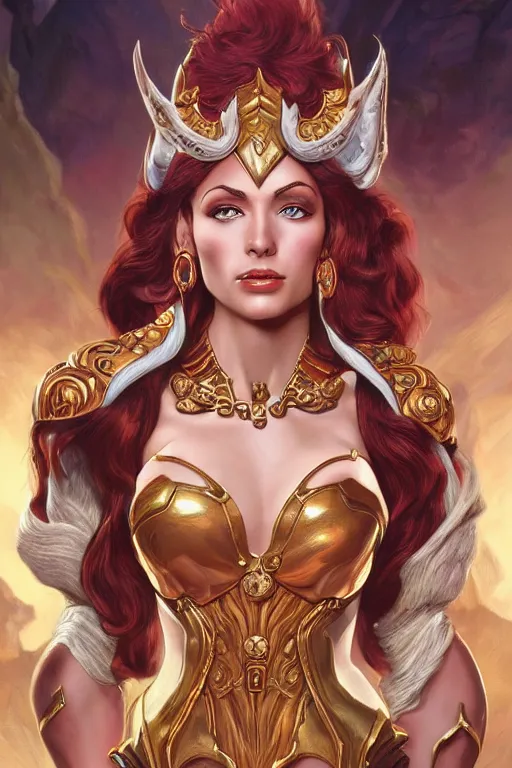 Image similar to ultra realistic illustration, teela from masters of the universe, sci - fi, fantasy, intricate, elegant, highly detailed, digital painting, artstation, concept art, smooth, sharp focus, illustration, art by artgerm and alphonse mucha