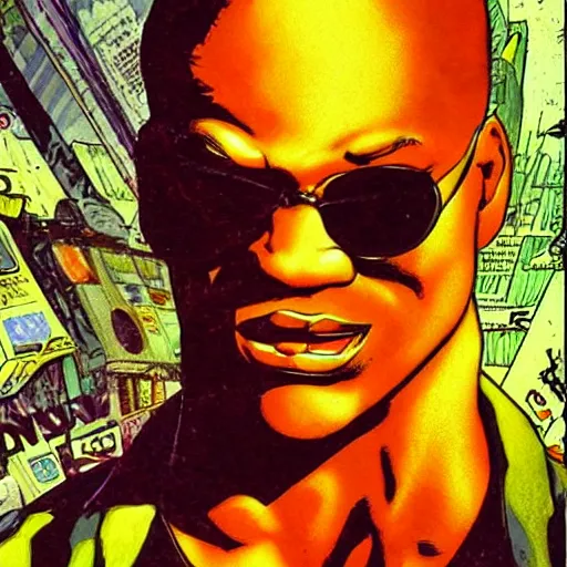 Image similar to Morpheus , comic book art