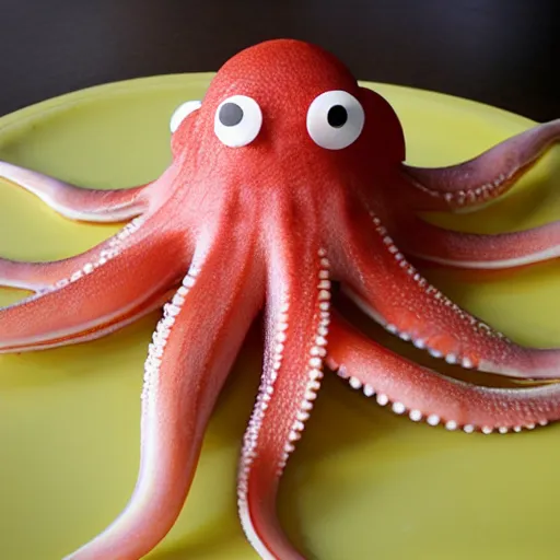 Prompt: octopus made of cheese