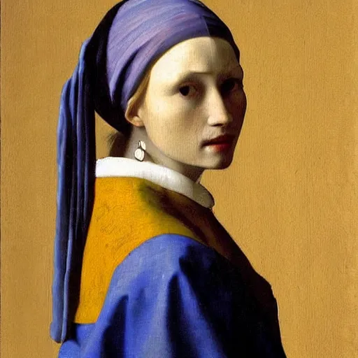 Prompt: the most beautiful woman in the world Vermeer portrait