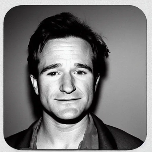 Image similar to young Robin Williams playing a young Walter White