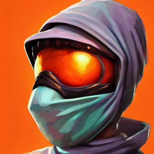 Image similar to Angel cherub balaclava orange mask hoodie fantasy art apex fortnite Video game icon, 2d game art gta5 cover , official fanart behance hd artstation by Jesper Ejsing, by RHADS, Makoto Shinkai and Lois van baarle, ilya kuvshinov, rossdraws