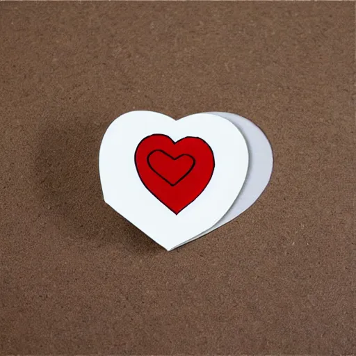 Prompt: cute realistic heart sticker