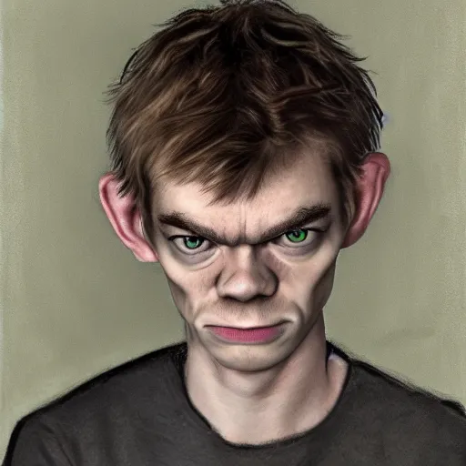 Image similar to detailed portrait of thomas sangster as gollum