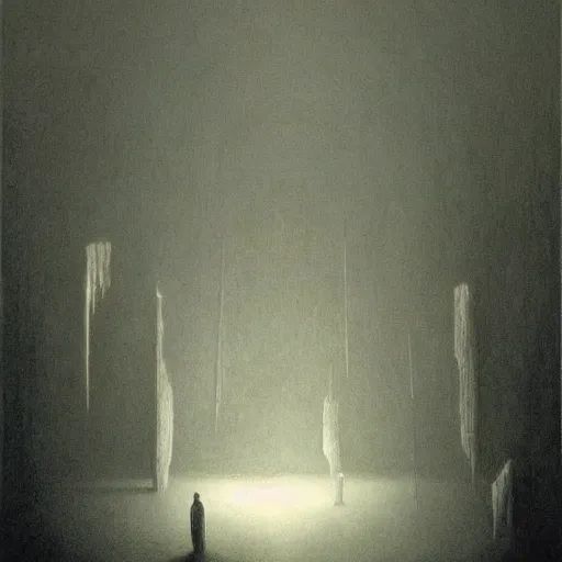 Prompt: people, by Zdzislaw Beksinski