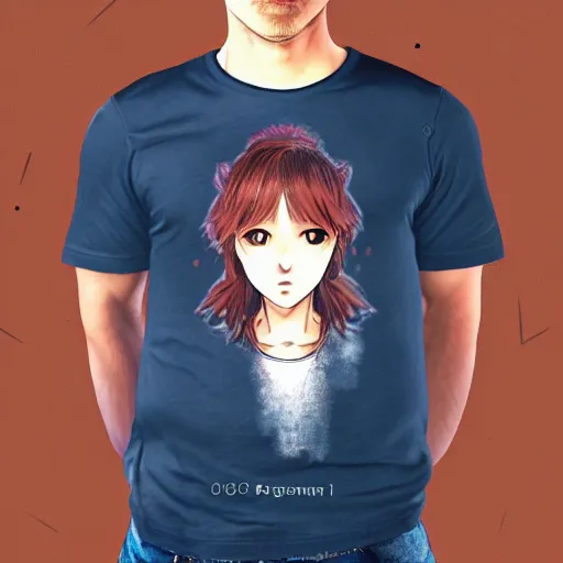 Prompt: shirt art, graphic design, manga, realistic lighting, matte colors, made by alpaca carlesi, front portrait of a girl, jpop clothing, sneaker shoes, arcade cabinet in background